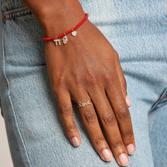 Sydney Evan Diamond 14k Yellow Gold Love Ring Size 4.5 Signed - Picture 9 of 12